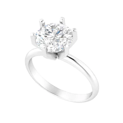 Anel Solitário Virgínia Prata 925 Feminino Pedra Brilhante Zircônia Luxo Delicado Elegante