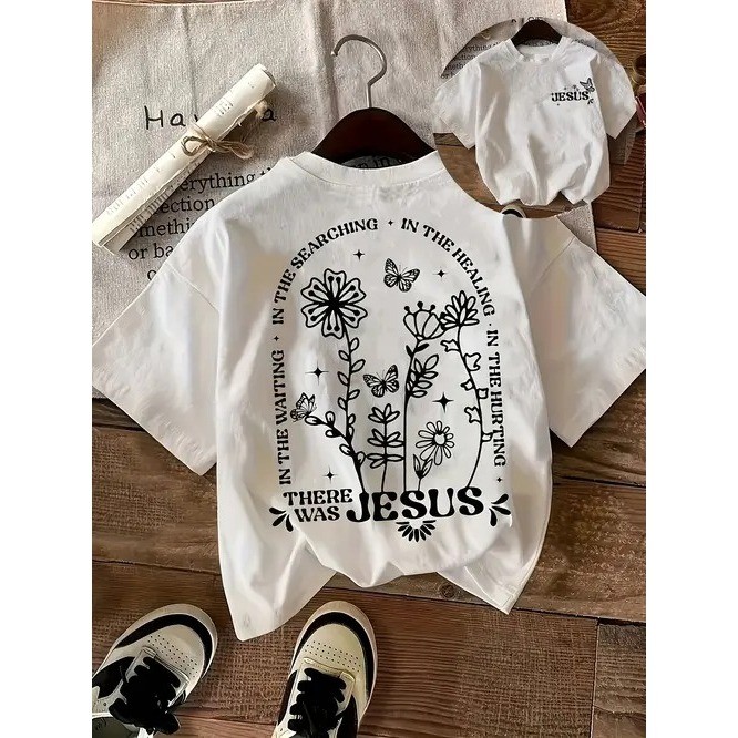 Camiseta Cristã T-shirt Feminina Jesus Cristo Algodão