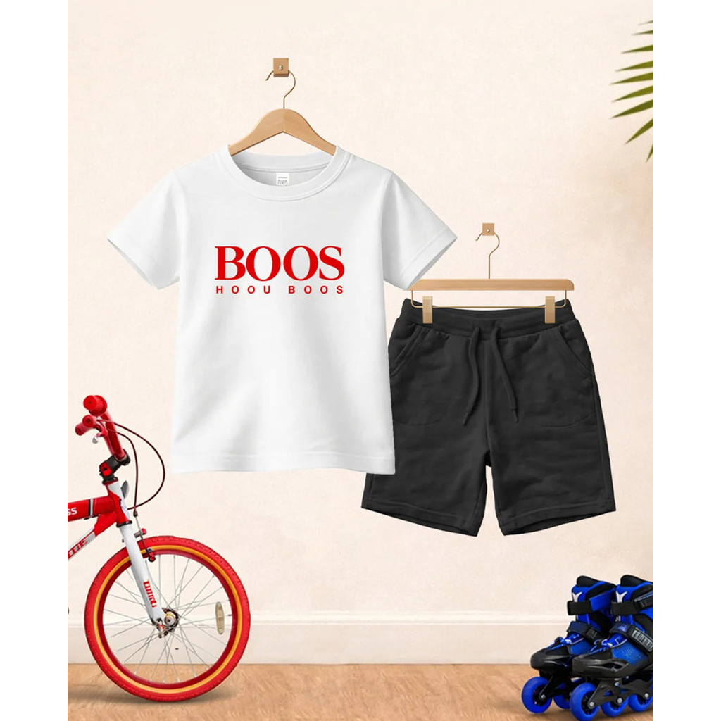 Camiseta Short Conjunto Algodão Infantil Casual Verão Conjunto De Bermuda Juvenil Conjunto De Bermuda Juvenil