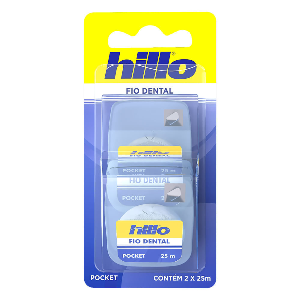 Fio Dental Hillo Pockete com 2 Unidades de 25m cada