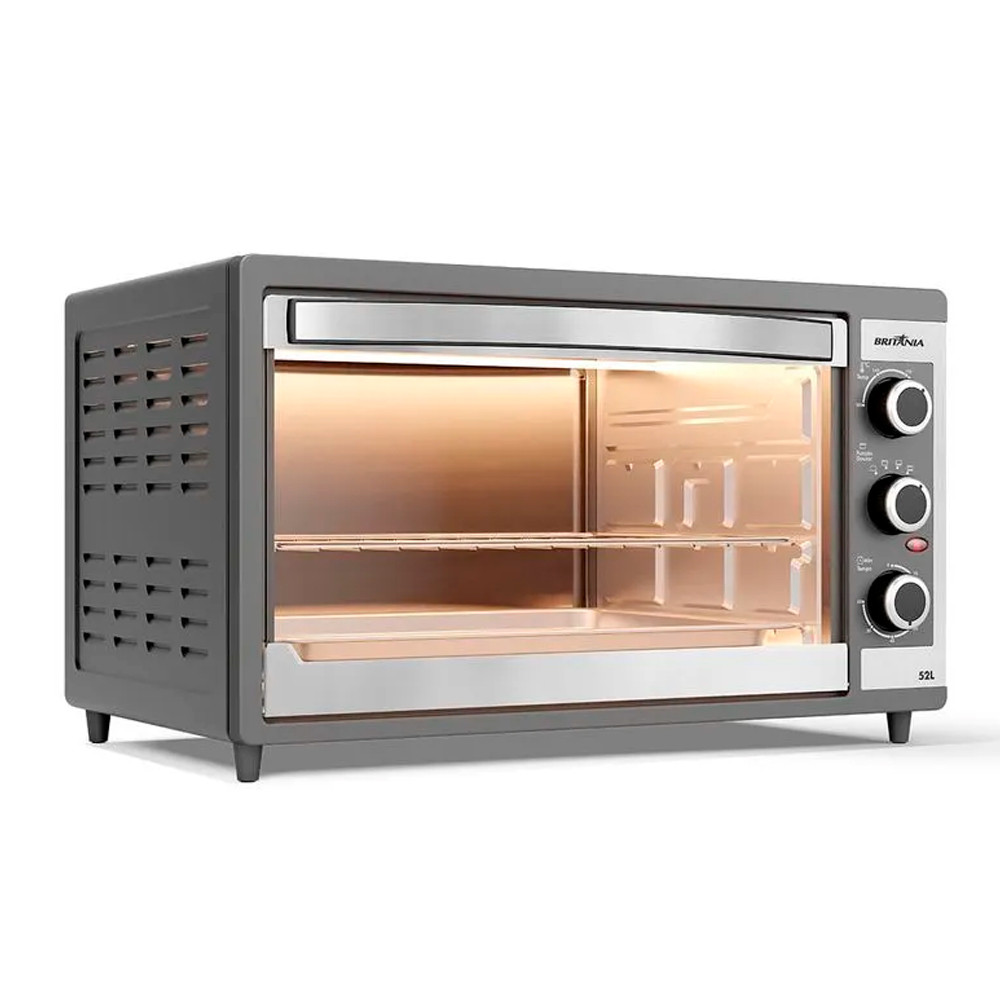 Forno Elétrico Multifunção Britânia 52 Litros com Grelha Inox Timer 60 min 230C° Iluminação Interna