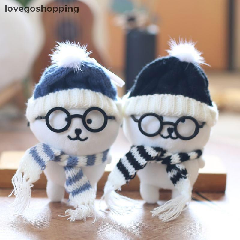 [lovego] 1 Peça Lenço Fofo Auto Mocking Urso Pingente Brinquedos De Pelúcia Boneca Saco Dos Desenhos Animados Chaveiro C