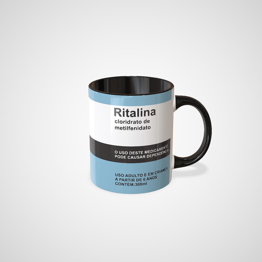 Caneca Café Divertida Remédio Ritalina