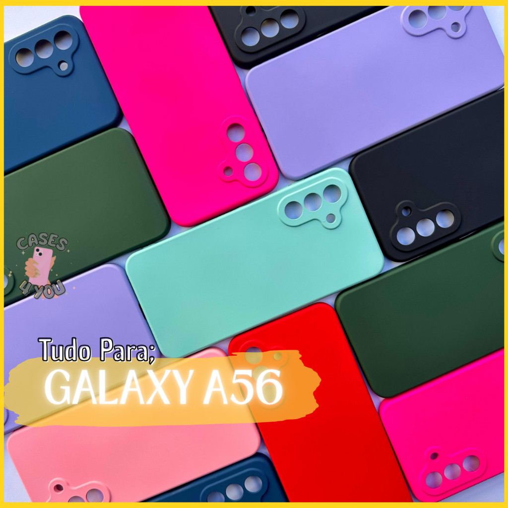 Kit A56 Capa Capinha + Película 3D Cerâmica Privacidade Câmera Samsung Galaxy 5G Cabo Carregador