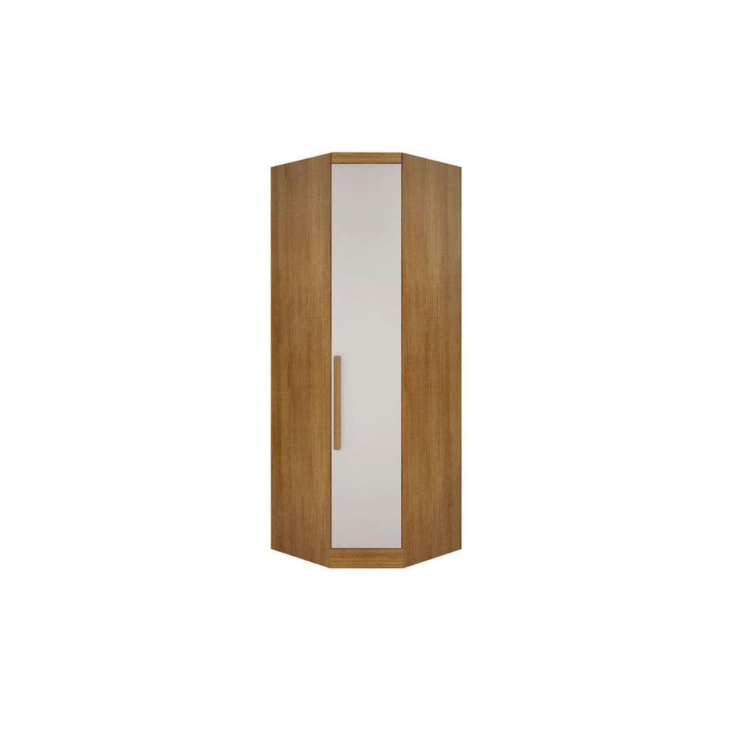 Modulado de Quarto Closet de Canto Obliquo Rizon c/ 1 Porta Freijo Cumaru c/ Fendi - Novo Horizonte