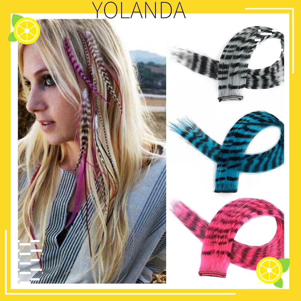Destaques De Cabelo YOLANDAGOODS , Clipe Sintético Reto Em Extensões , Postiços De Peruca Coloridos