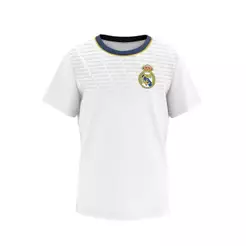 Camiseta Real Madrid Hala Infantil Branca