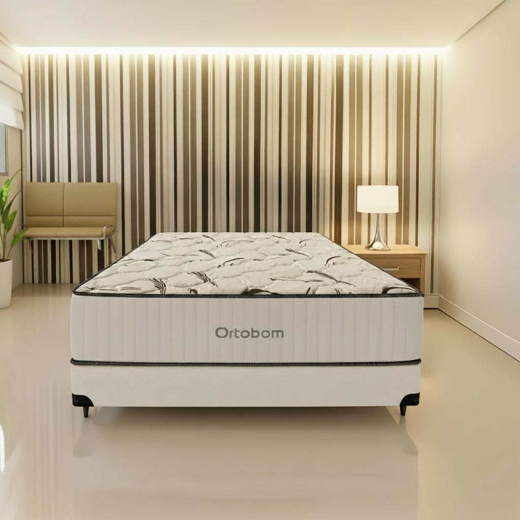 Cama Box e Colchão Highfoam – Super King (193x203) - Ortobom