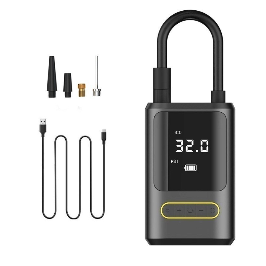 Mini Bomba de Ar Portátil Elétrica para Pneu de Carro e Bicicleta Sem Fio em Oferta na Shopee