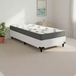 Cama Box e Colchão Light D33 - Solteiro (78x188) - Ortobom