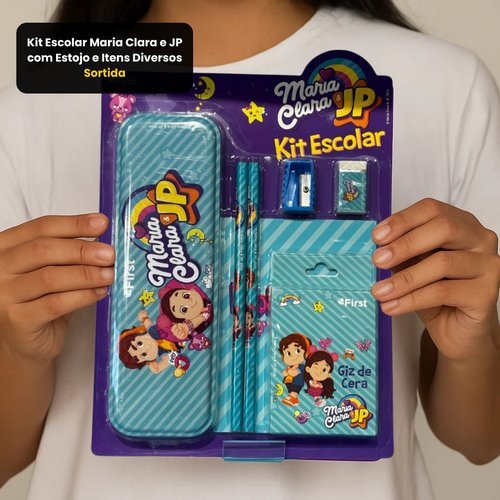 Kit Escolar Completo Maria Clara JP Estojo Acessorios Infantil Escolar