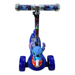 Patinete Infantil Disney Stitch com 3 Rodas Grandes - Mais Estabilidade e Segurança