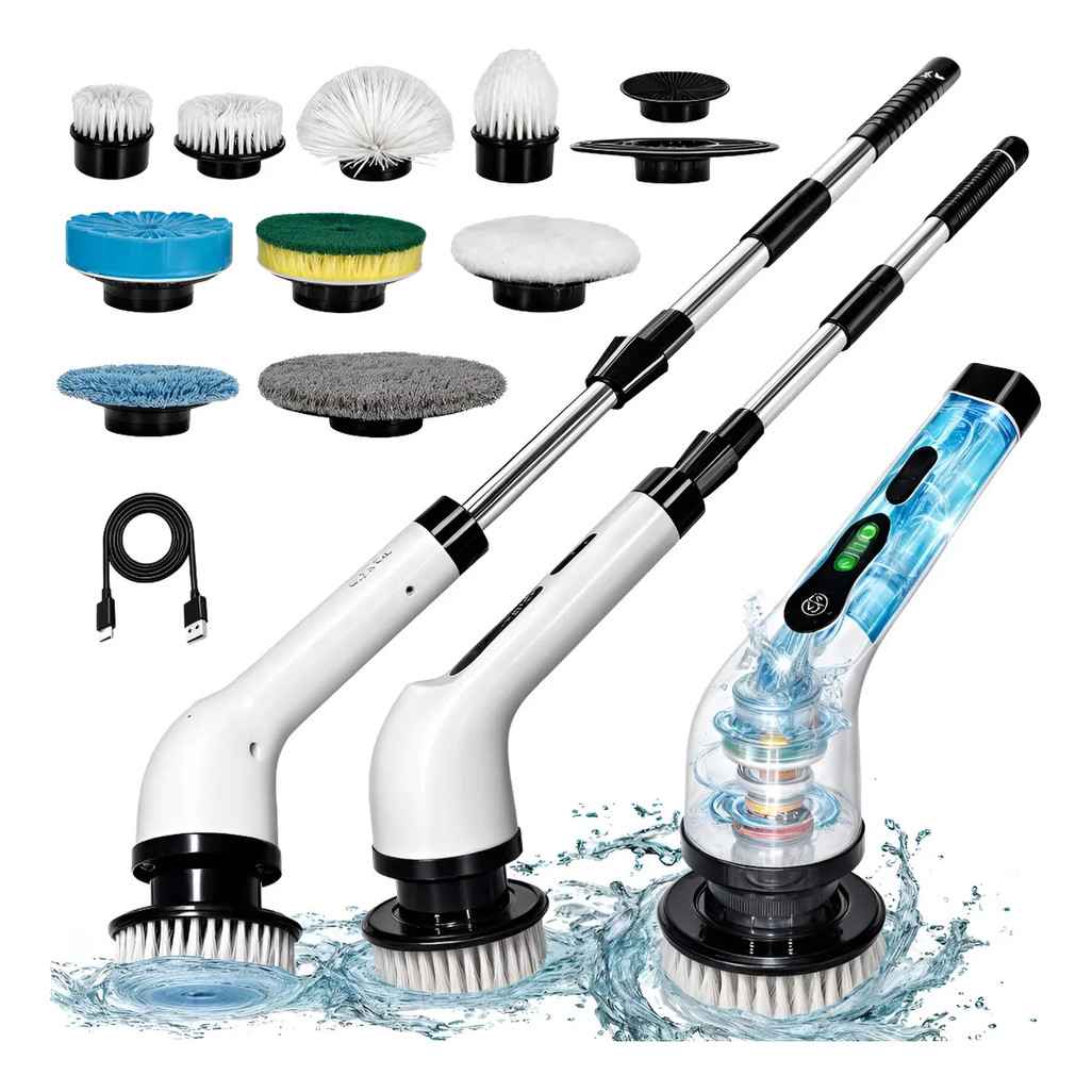Mop Elétrico 9 Em 1 Escova Esfregão Limpeza Giratório 360 Mop Elétrico Limpeza 9 Em 1