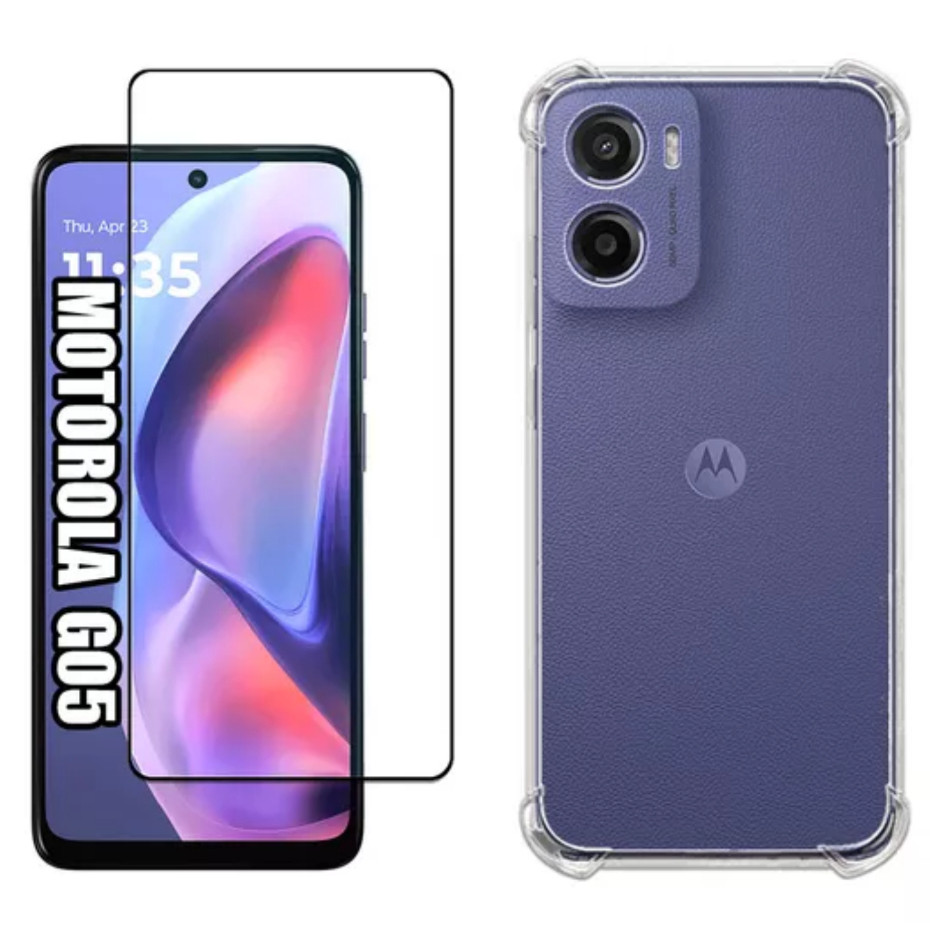 Kit Para Motorola G05 - Película 3d + Capa Tpu em Oferta na Shopee