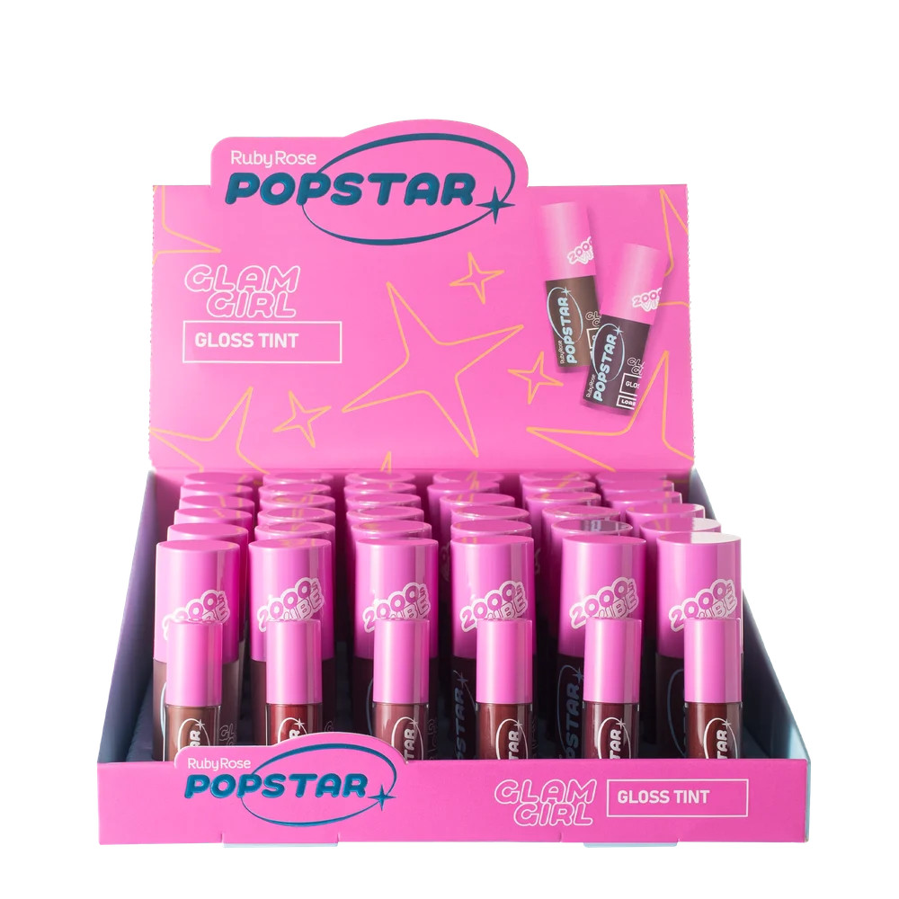 Lip Gloss Tint Glam Girl Popstar HBL6603 Ruby Rose em Oferta na Shopee