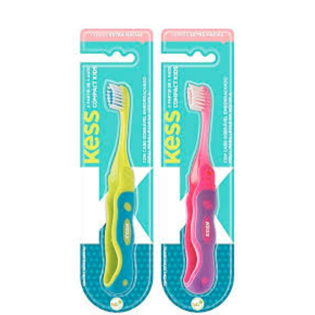 Escova de dentes Kess Compact kids 2039 - 1 Unidade em Oferta na Shopee