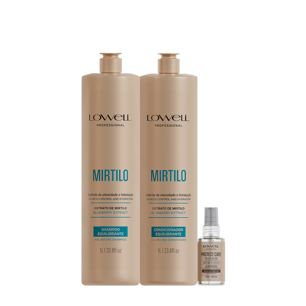 Kit Lowell Extrato de Mirtilo Trio Salon Óleo Nutritivo (3 Produtos)