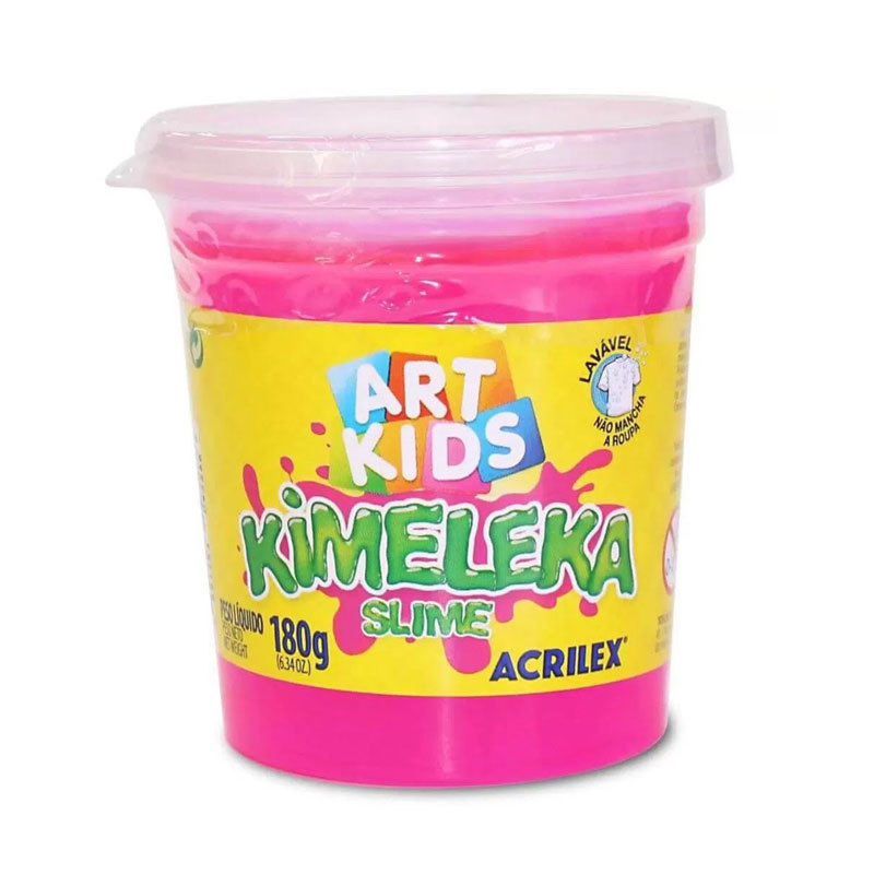 Kimeleka Slime Art Kids 180g Rosa 537 Acrilex em Oferta na Shopee
