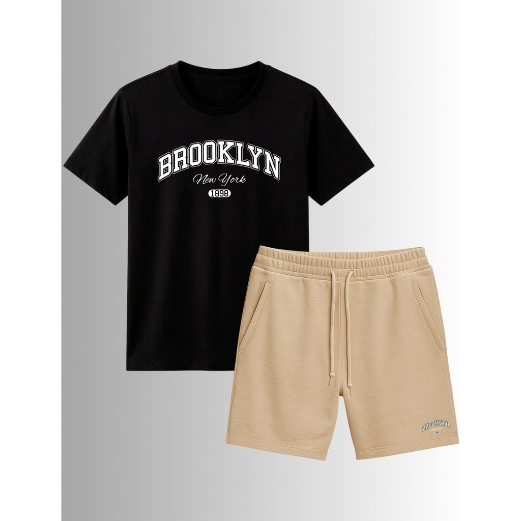 Conjunto Infantil Verão Camiseta E Bermuda Com Bolso Juvenil Menino  Masculina 100% Algodão Premium