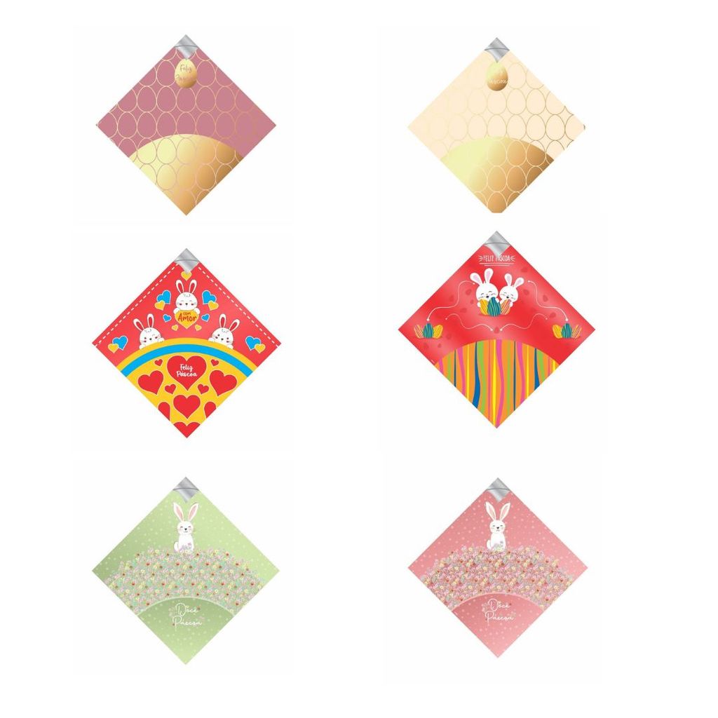 Saco Para Ovos de Páscoa  35cm x 35cm 25 folhas - Ovos de 250g até 350g