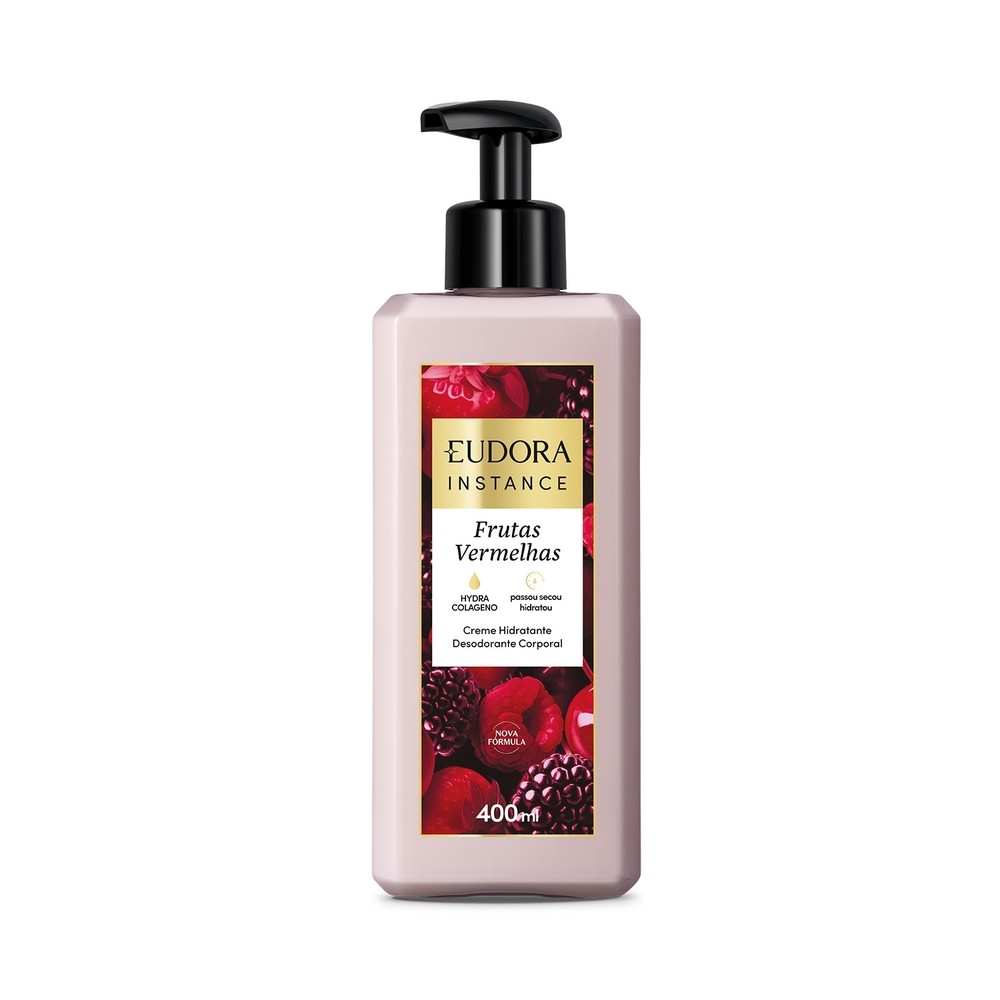 Eudora Instance Frutas Vermelhas Creme Hidratante Desodorante Corporal 400ml