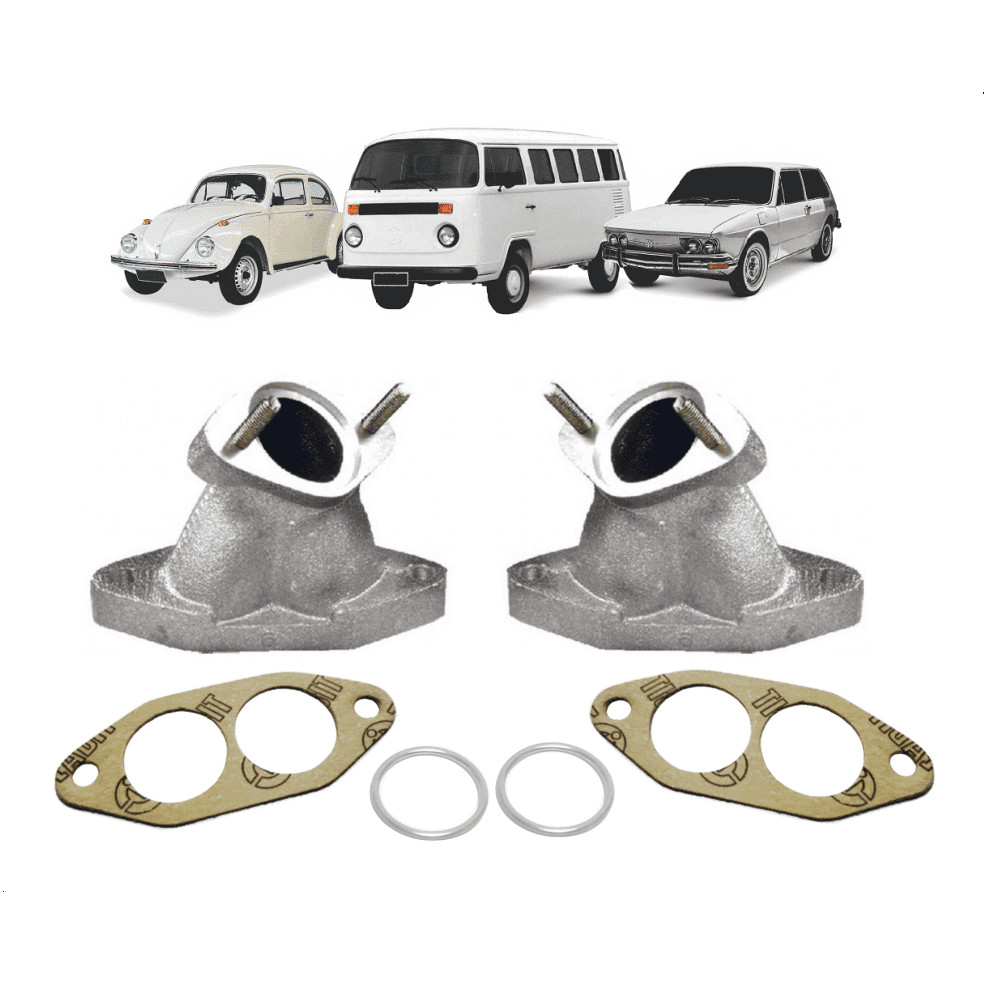 Suporte Flange Pé Coletor Admissão Vw Fusca Brasilia Kombi
