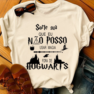 Camiseta Harry Potter Magia Humor Geek Nerd Cartoon Unissex 100% Algodão Lançamento 2026 em Oferta na Shopee