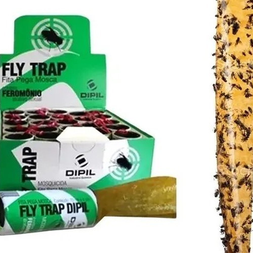 FLY TRAP FITA PEGA MOSCA DIPIL (70CMX4CM) 1 UNIDADE