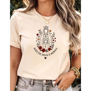 Camisa Feminina Nossa Senhora Religiosa Delicada Estilosa em Oferta na Shopee