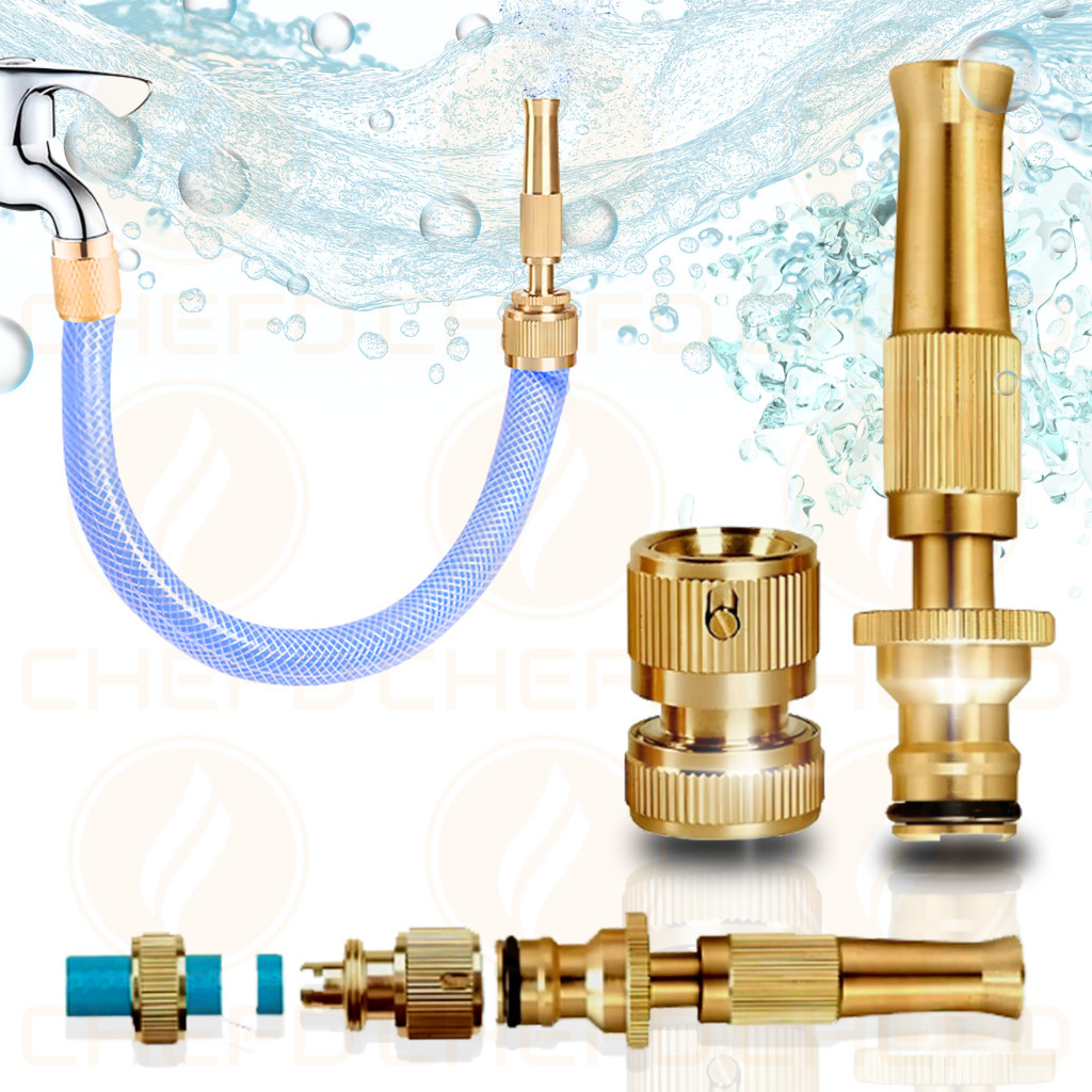 Bico De Mangueira Compressão 1/2 + Conector Esguicho Limpeza alta pressao em Oferta na Shopee