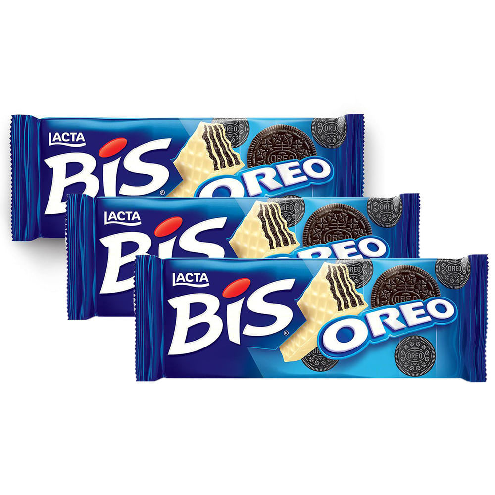 Kit 3 Chocolate Bis Lacta Oreo com 100,8g