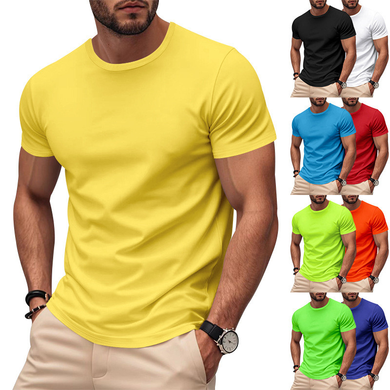 Camiseta Masculina De Manga Curta De Secagem Rápida Atlética Corrida Treino Pesca Caminhadas Tops Camisas De Desempenho