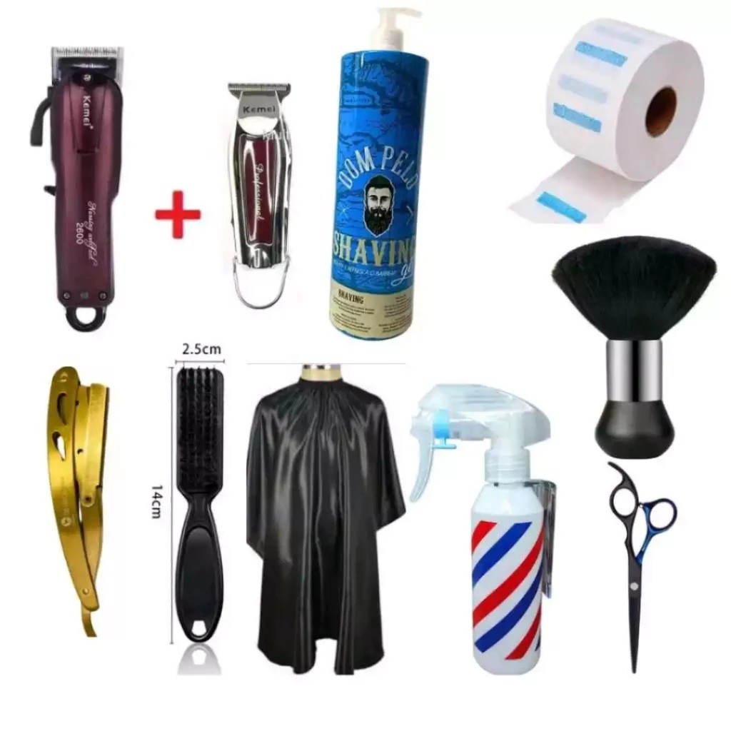 Kit para Barbeiro Iniciante Profissional – Kit Completo Econômico – PRONTA ENTREGA