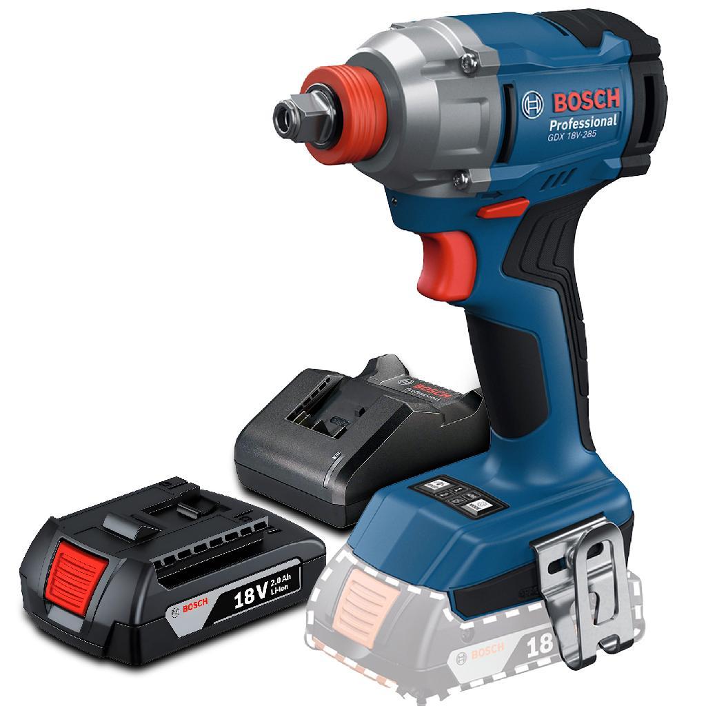 Parafusadeira E Chave De Impacto 1/2 Gdx 18v-285 Brushless 1 Bateria E Carregador Bosch Bivolt 60hz