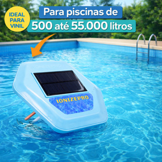 Ionizador Solar Piscina Até 55.000L Reduz Cloro Antialgas Água Cristalina em Oferta na Shopee