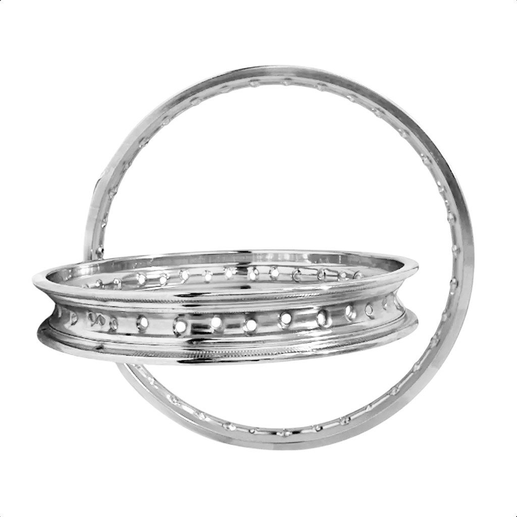 Par De Aros Traseiro E Dianteiro + Par Raios Cromado 4mm Biz 100 Biz 110 Biz 125 — imagem 2 de 2