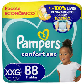 Fralda Pampers Confort Sec XXG 88 Unidades em Oferta na Shopee