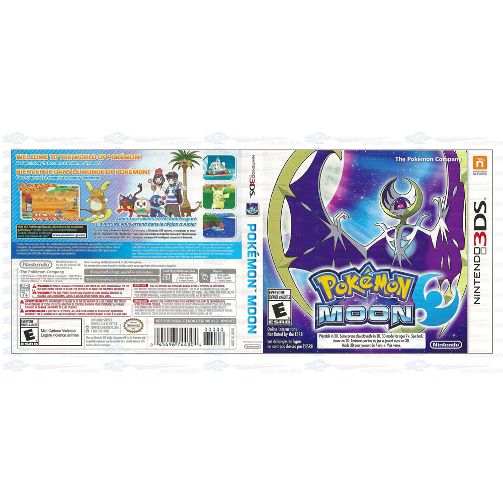 Encarte Repro Pokémon Moon - Nintendo 3DS