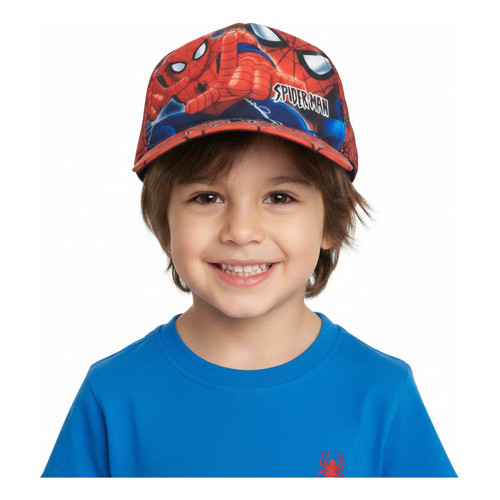 Boné Homem Aranha Ajustável Respirável Spider Man Novo Vermelho Un Boné Homem Aranha