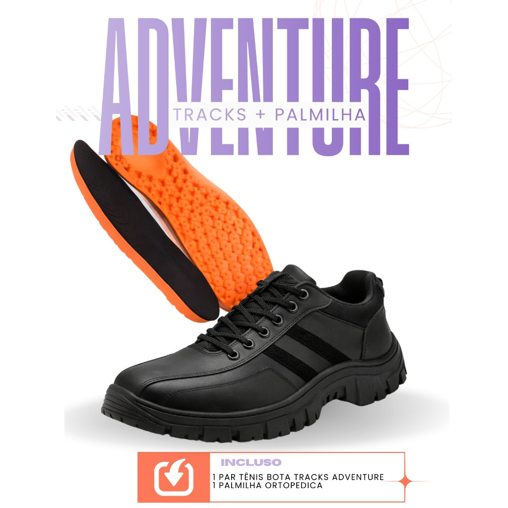 Tenis Bota Adventure Masculino Trekking e Palmilha Gel