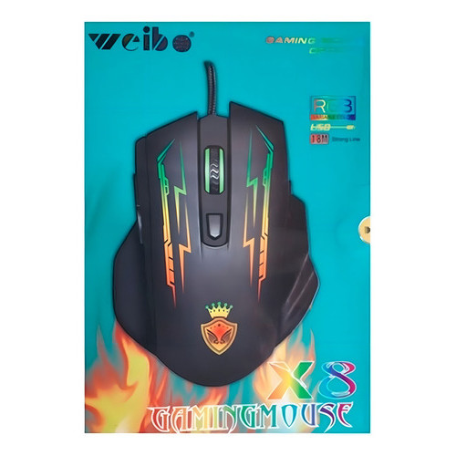 Mouse Gamer Óptico Led Color Weibo X8