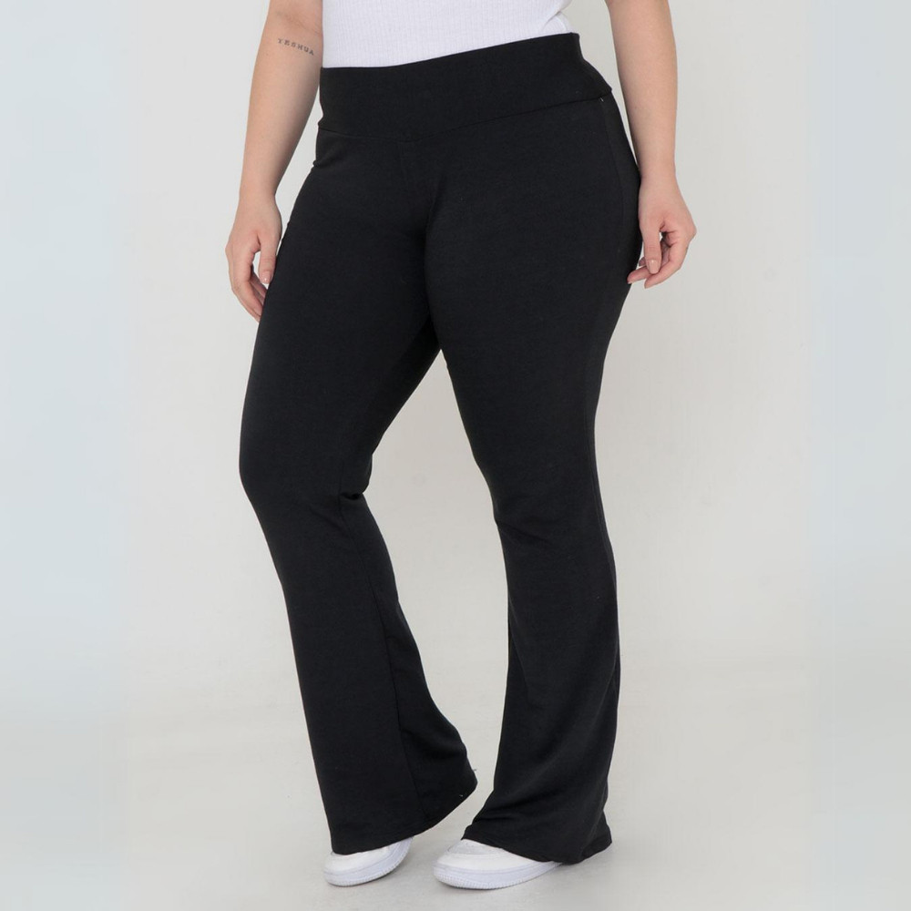 Calça Legging Plus Size Leg Forrada Suplex Grossa Zero Transparência Costura Reforçada Cintura Alta até o G5