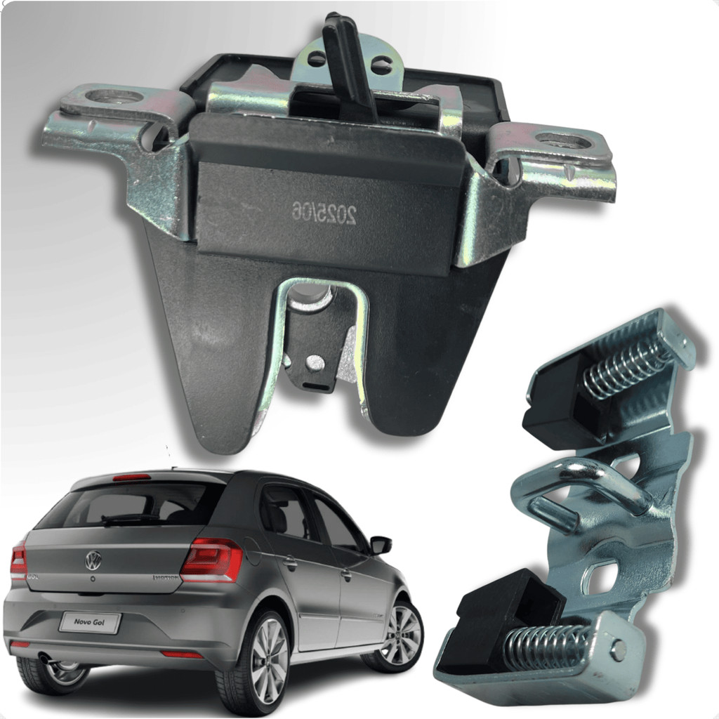 Fechadura Trava Trinco + Batente Porta Malas Tampa Traseira Volkswagen Gol G5 G6 08 07 08 09 10 11 12 13 14 15 16