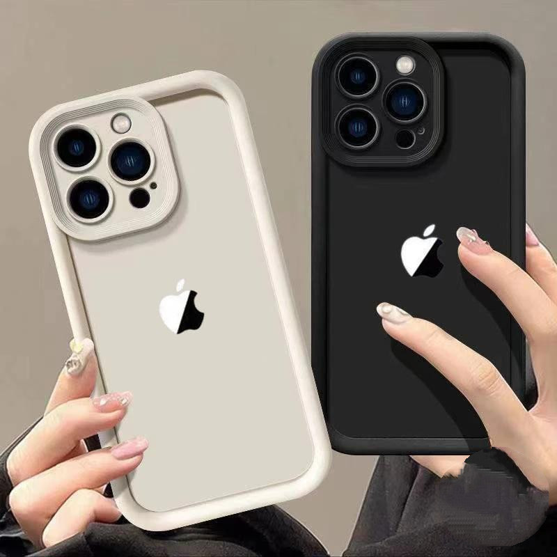 Capa De Silicone Líquido Para iPhone 17 16 15 14 13 12 11 Pro Max Lente Antiderrapante À Prova De Choque