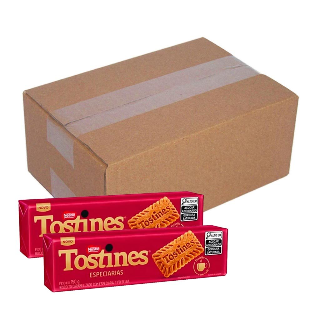 Kit 12 Biscoitos Doces Tostines Especiarias 150g - Nestlé