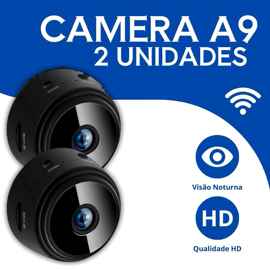 Kit 2 Câmera Mini A9 Original Wifi Com Gravador De Voz Original Mini Micro Camera