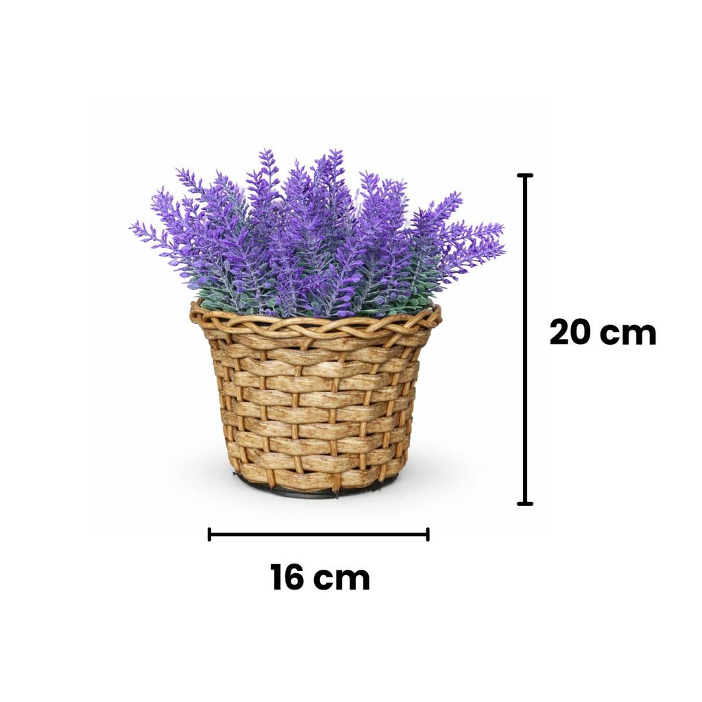 Planta Artificial Lavanda Decorativa Vaso Flor Arranjo Mesa · foto 2