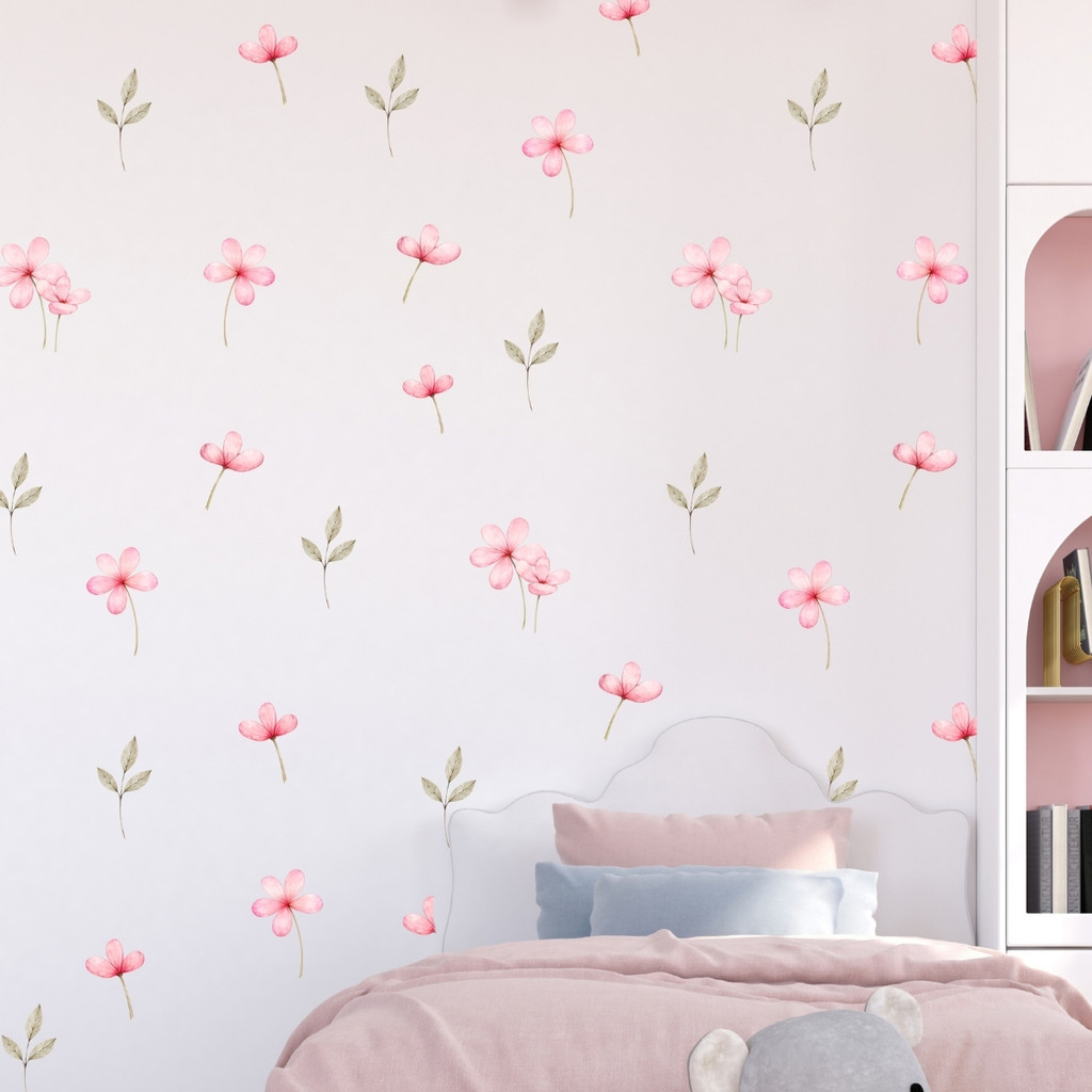 Adesivos de Parede Flores e Ramos - Adesivo Para Quarto de Bebê - PROMOÇÃO