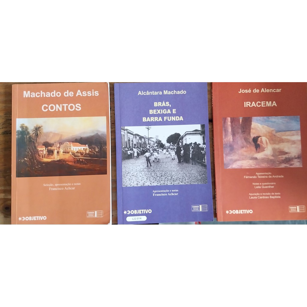 LIVRO, KIT(3), OBJETIVO, 1. CONTOS, 2.BRÁS, BEXIGA E BARRAFUNDA, 3. IRACEMA