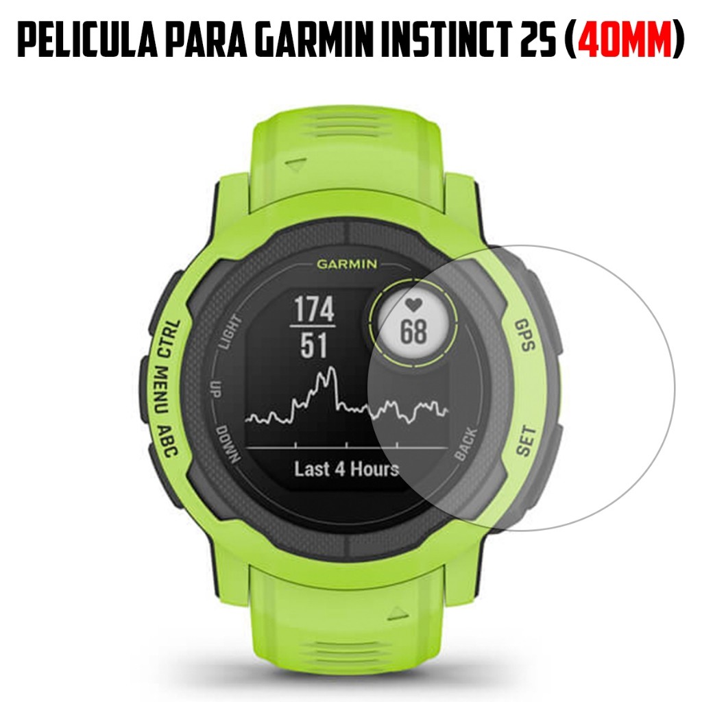 Película Vidro Temperado 9H Para Garmin Instinct 2S 40mm Blindagem Total Anti-Risco Proteção Tela